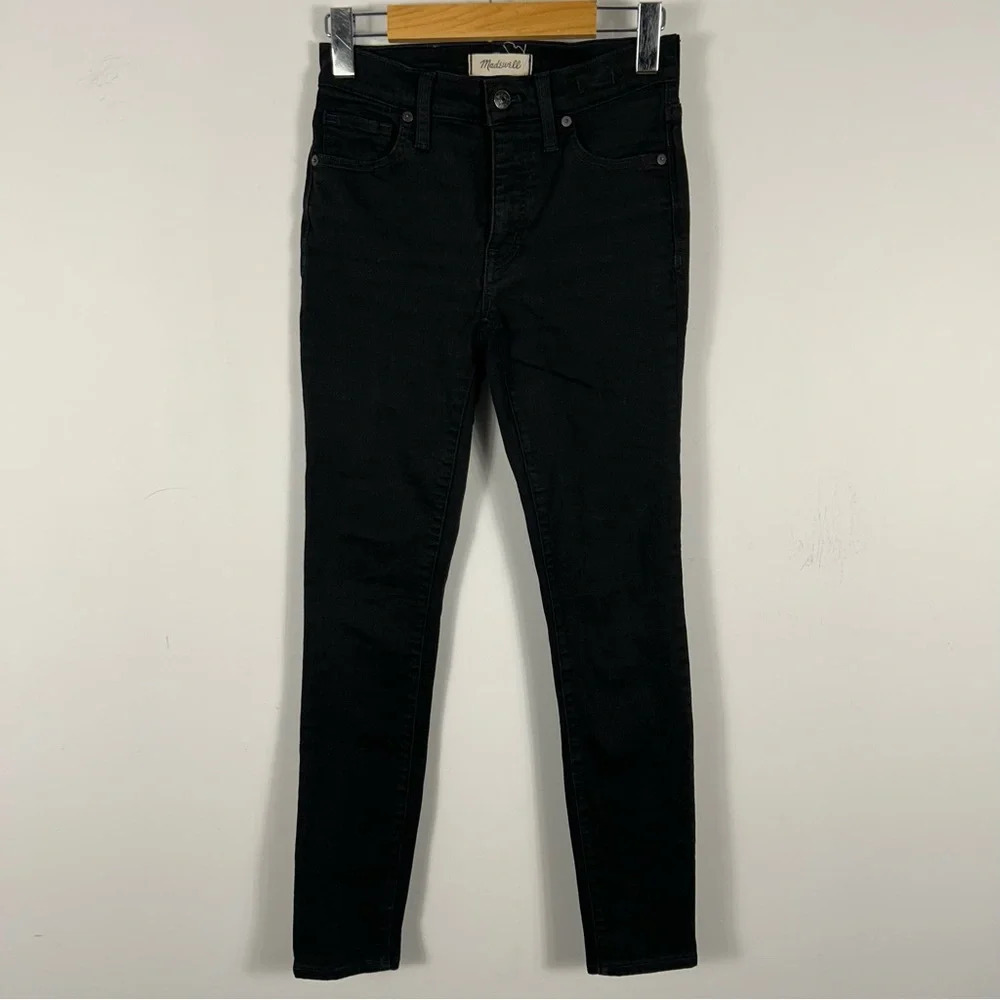 Madewell 9" High Rise Skinny Jeans Black 24x28 EUC ❤️